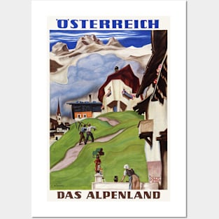 Österreich das Alpenland Vintage Poster 1933 Posters and Art